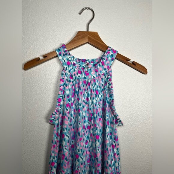 Lilly Pulitzer Blue and Pink Patterned tiered flowy dress size XXS - Picture 2 of 8